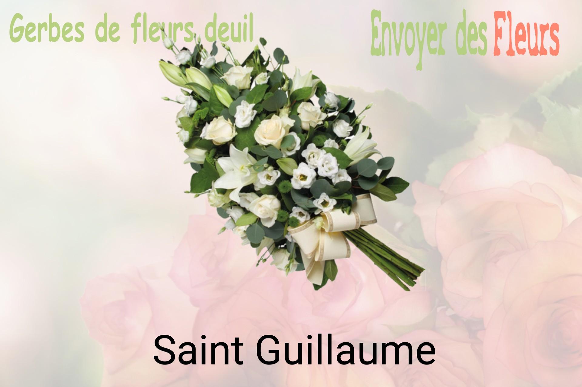 Gerbe de fleurs de deuil livrée à Saint-Guillaume